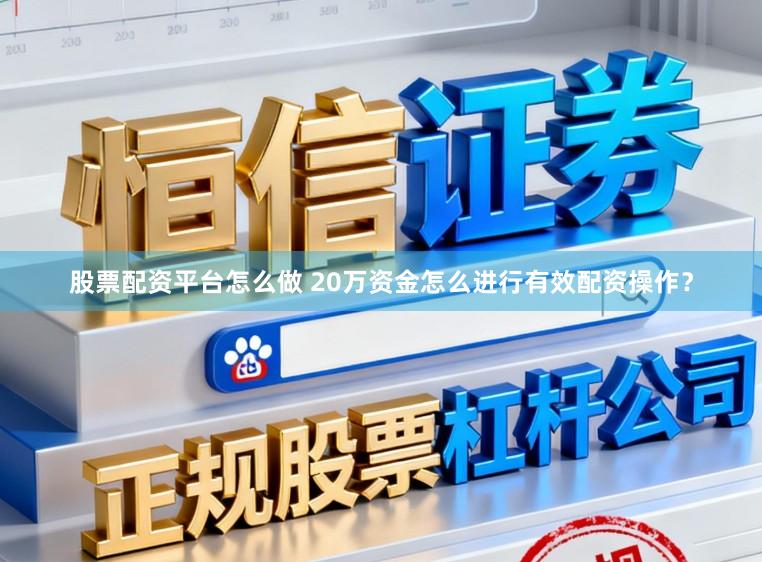 股票配资平台怎么做 20万资金怎么进行有效配资操作？